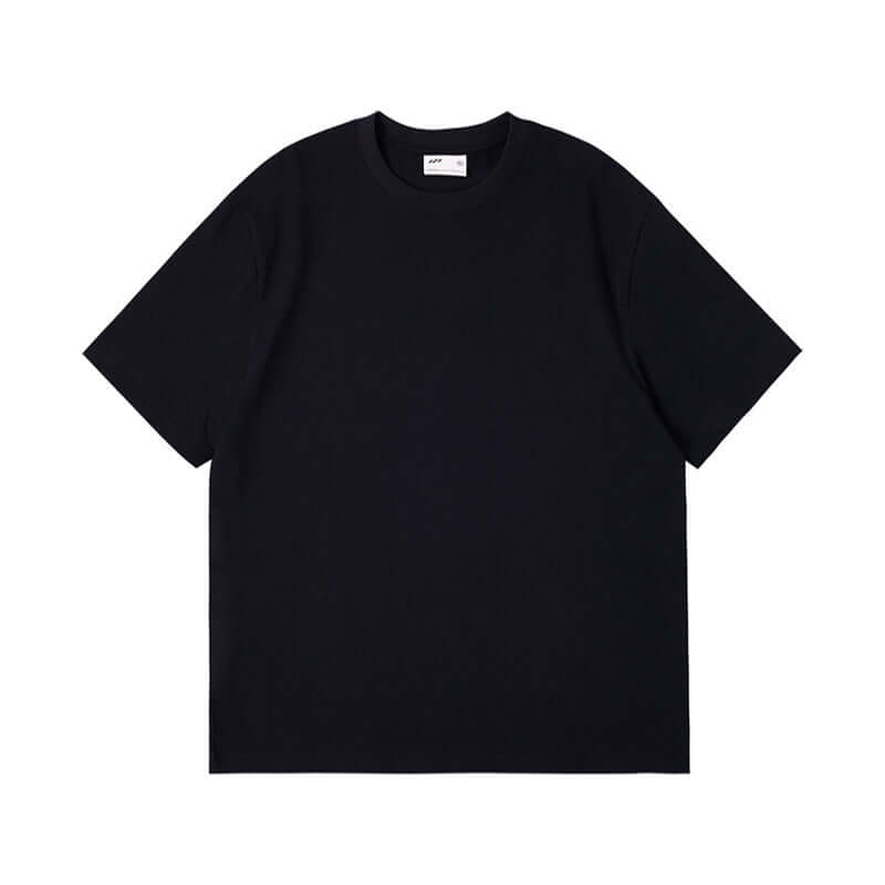 Xinjiang cotton heavyweight t-shirt en color negro, camiseta de algodón, cuello redondo y manga corta.