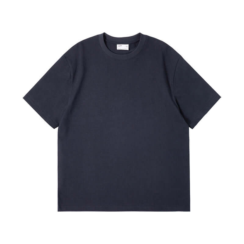 Xinjiang cotton heavyweight t-shirt en color azul marino, prenda cómoda y elegante para cualquier ocasión.