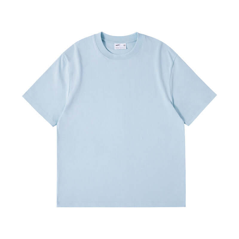 Xinjiang cotton heavyweight t-shirt en color azul claro, diseño moderno y cómodo para cualquier ocasión.