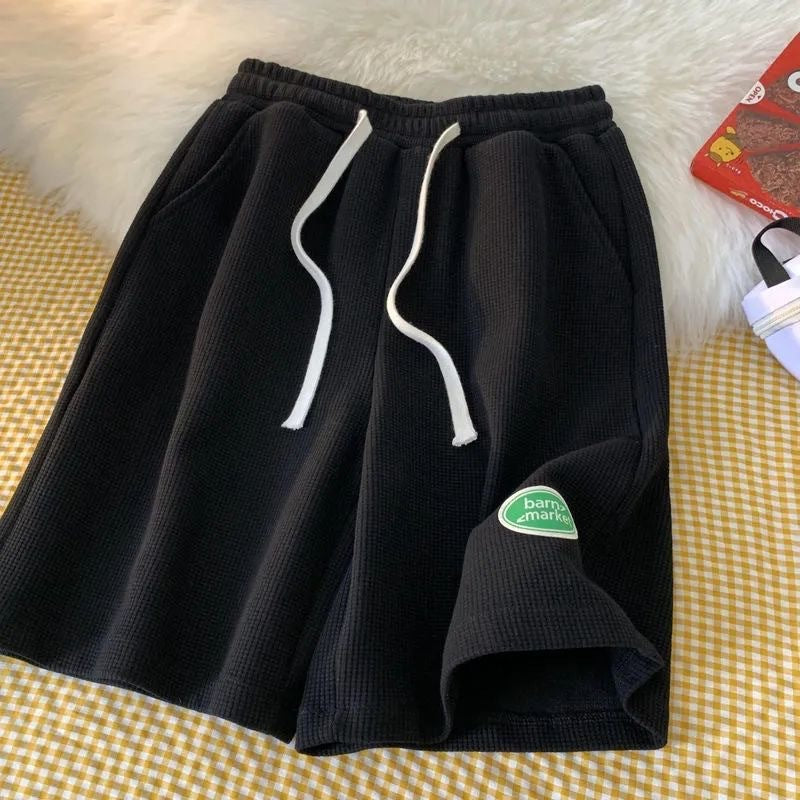 Waffle Shorts Straight Loose Sports Shorts Casual
